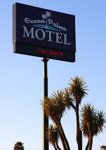 Exterior Sign for The Ocean Palms Motel